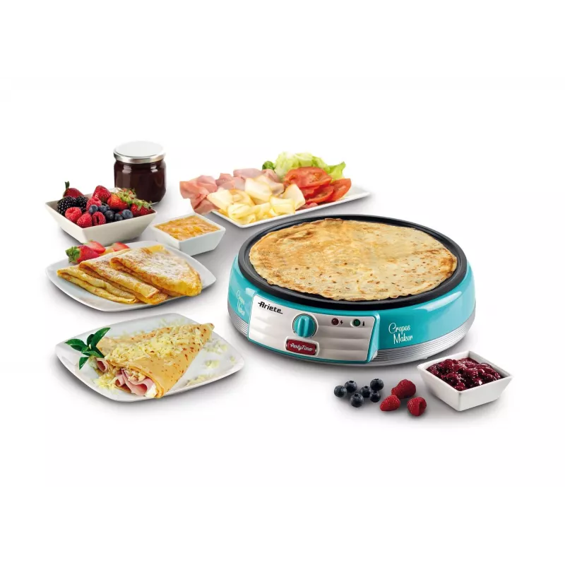 Ariete Maker sähköinen crêpes-pannu, 1000 W, tarttumaton, sininen