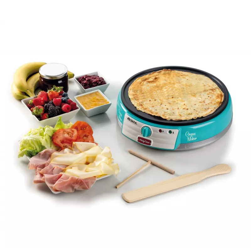 Ariete Maker sähköinen crêpes-pannu, 1000 W, tarttumaton, sininen