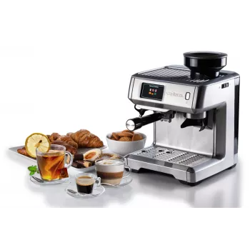 Ariete espressokeitin 1312, espressokeitin, 2 l, kahvipavut, integroitu mylly, 1600 W, hopea