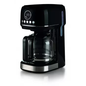 Ariete 1396 Moderna suodatinkahvinkeitin, American Coffee, 15 kupin kapasiteetti, lämpölevy, LCD-näyttö, irrotettava ja pestävä suodatin, musta