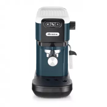 Ariete 1399 espressokeitin, kahvijauheelle ja ESE-padeille, 1300 W, 1,1 l tilavuus, 15 baarin paine, suodattimet 1, 2 kupille ja ESE-padeille, cappuccino, valkoinen