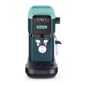Ariete 1399 espressokeitin, jauheelle ja ESE-padeille, 1300 W, 1,1 l tilavuus, 15 baarin paine, suodattimet 1, 2 kupille ja ESE-padeille, cappuccino, vihreä