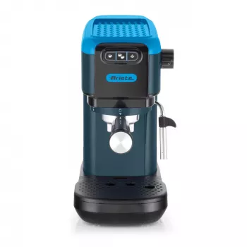 Ariete 1399 espressokeitin, kahvijauheelle ja ESE-padeille, 1300 W, 1,1 l tilavuus, 15 baarin paine, suodatin 1, 2 kupille ja ESE-padeille, cappuccino, sininen
