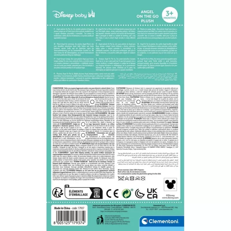 Clementoni Disney Baby Angel Soft Rassel Baby roikkuva lelu