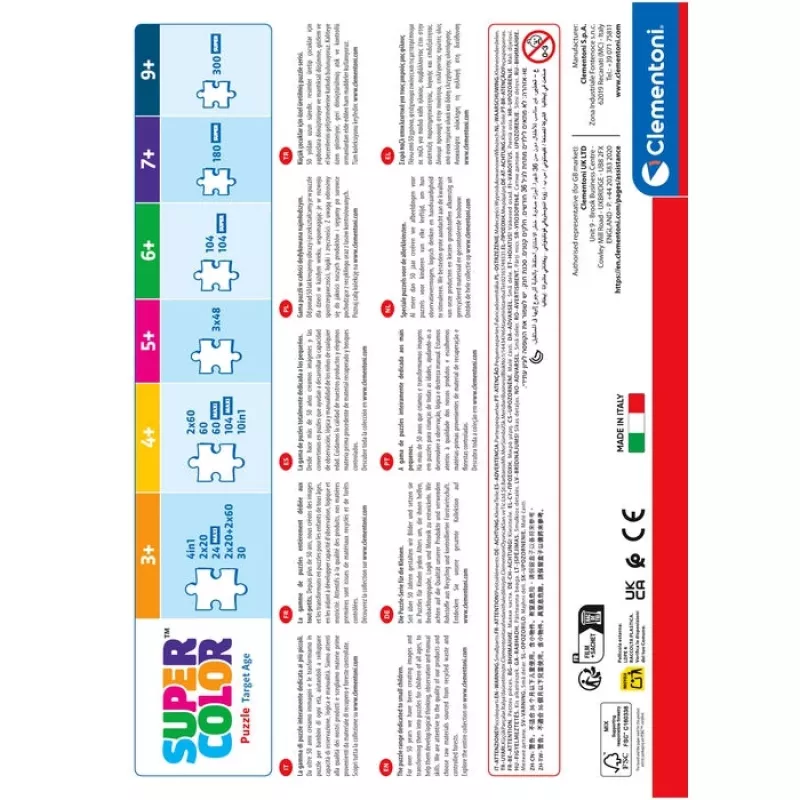 Clementoni Supercolor 21744 palapeli 300 palaa piirretyt