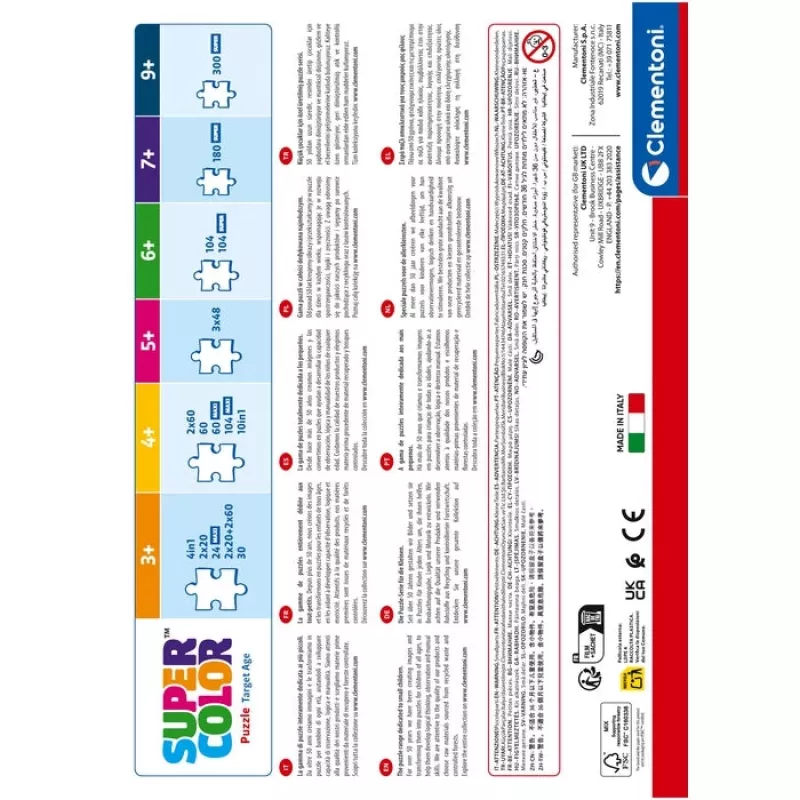 Clementoni Supercolor 21744 palapeli 300 palaa piirretyt