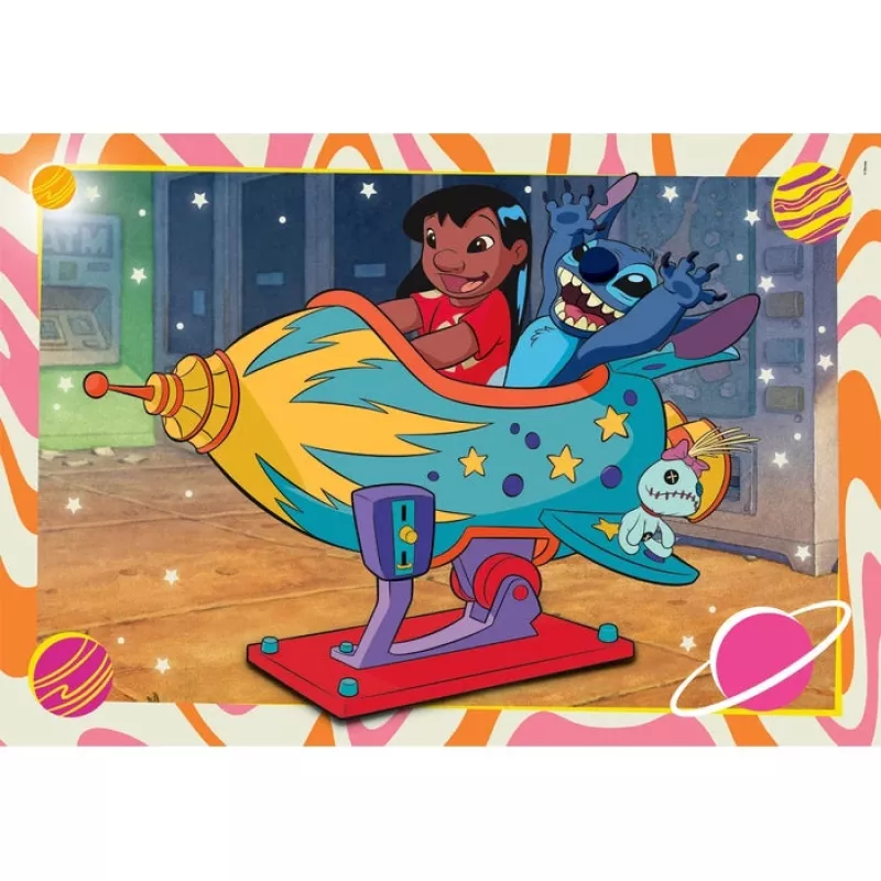Clementoni Supercolor palapeli 2x60 palaa, Stitch (24822)