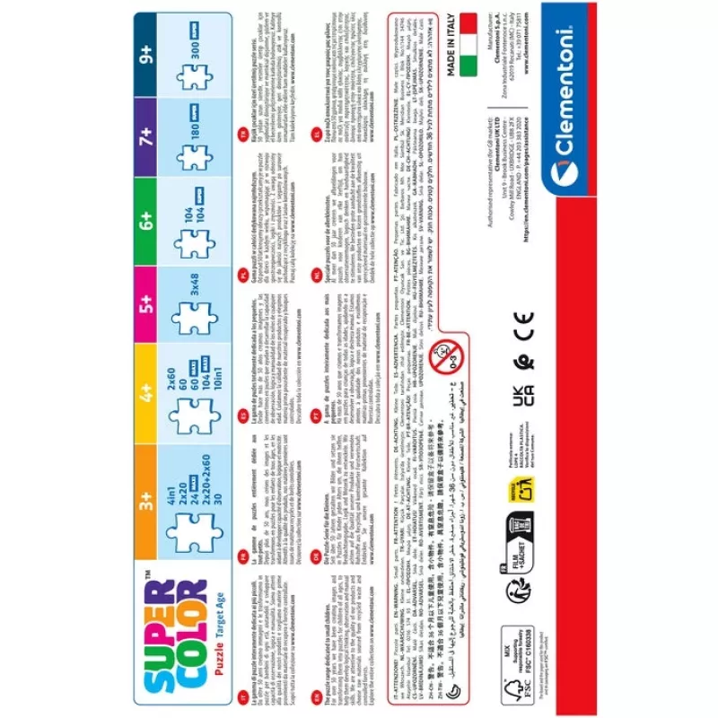 Clementoni Supercolor 25038 palapeli 104 palaa piirretyt