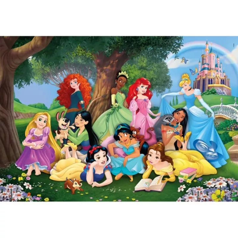 Clementoni Supercolor Disney Princess palapeli 104 kpl piirretyt