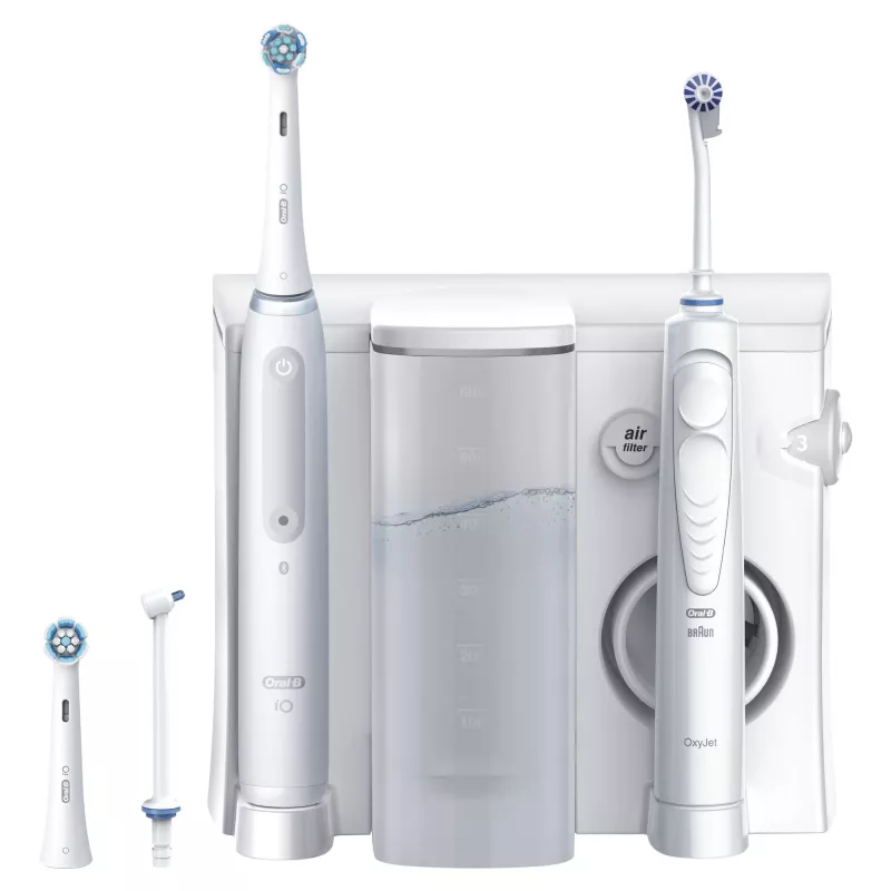 Oral-B iO4 & OxyJet suunhoitokeskus, valkoinen