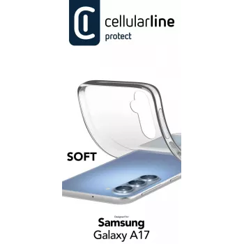 Cellularline Soft - Galaxy A17 pehmeä kumikuori, kuori, Samsung, Galaxy A17, 17 cm (6,7 tuumaa), läpinäkyvä