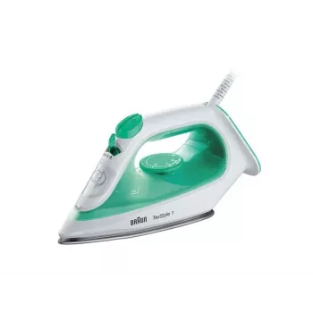 Braun TexStyle 1 SI 1040 GR höyrysilitysrauta keraaminen silityspohja 2000 W vihreä, valkoinen