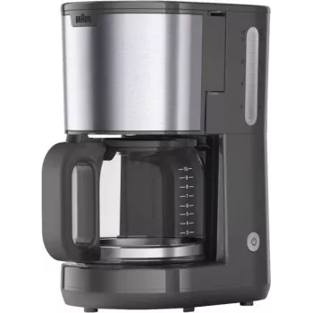 Braun PurShine KF 1500 GY suodatinkahvinkeitin, 1000 W, harmaa/ruostumaton teräs