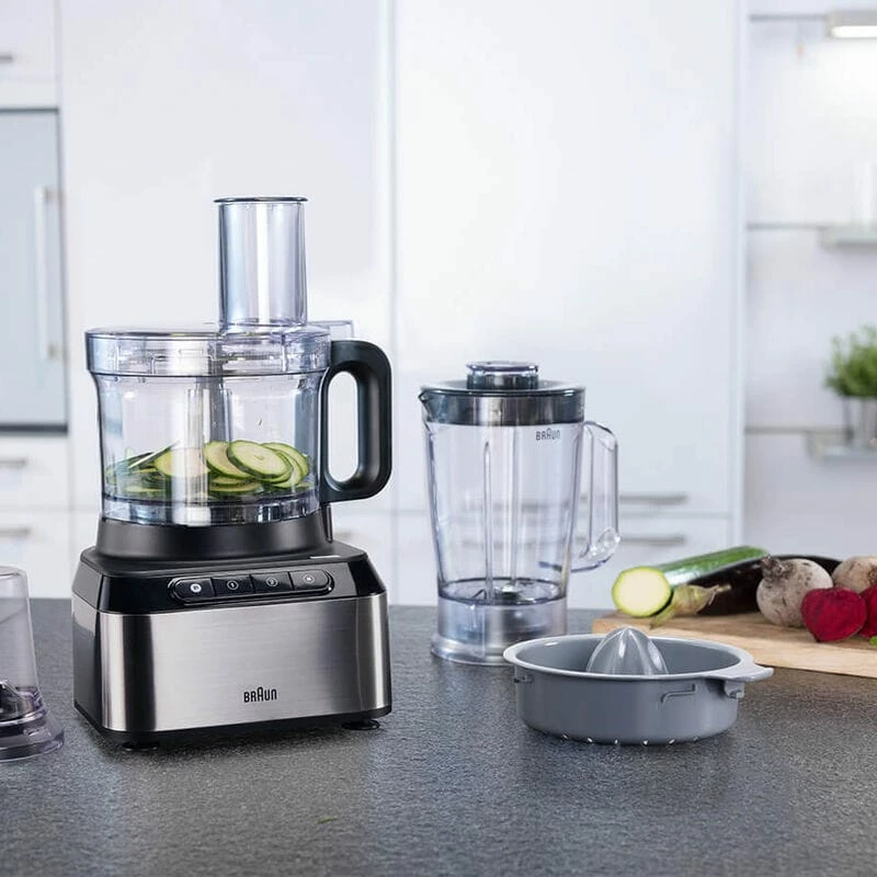 Braun FP 3233 SI yleiskone 800 W 2,1 l musta, ruostumaton teräs