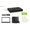Techly HDMI 4x1 multiviewer saumattomalla kytkimellä, HDMI, metalli, musta, 60 Hz, 1080p, 2,25 Gbit/s