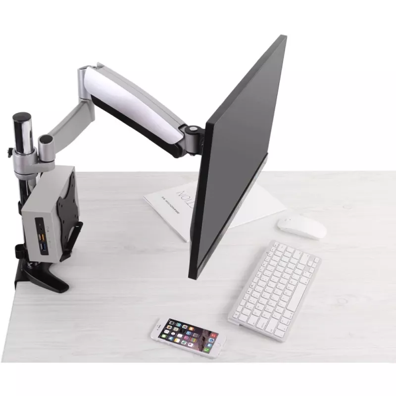 Techly pöydän alle säädettävä CPU-teline, 5 kg, 75 x 75 mm, 100 x 100 mm, musta