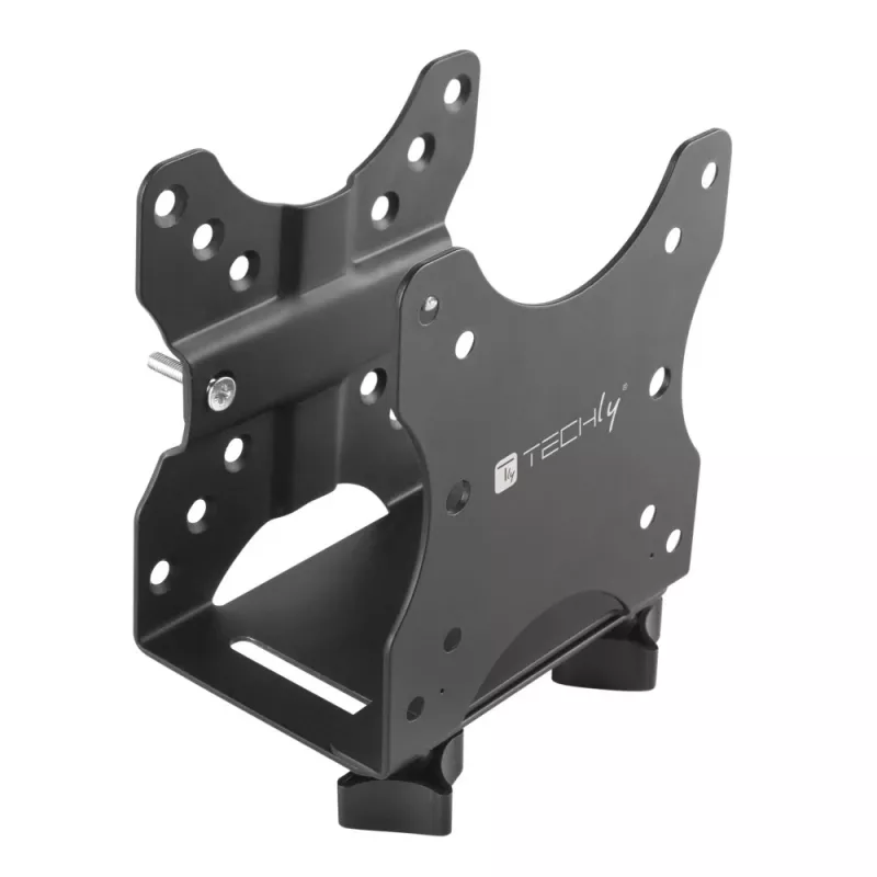 Techly pöydän alle säädettävä CPU-teline, 5 kg, 75 x 75 mm, 100 x 100 mm, musta
