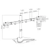 Techly ICA-LCD 2524 näyttöteline / -jalusta 81,3 cm (32 inch) pöytä musta