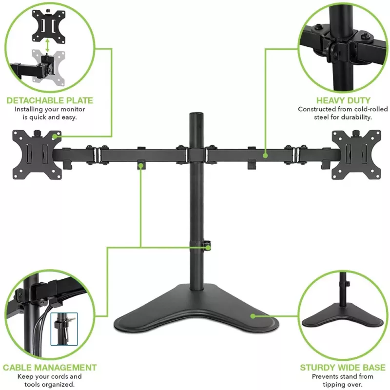 Techly ICA-LCD 2524 näyttöteline / -jalusta 81,3 cm (32 inch) pöytä musta