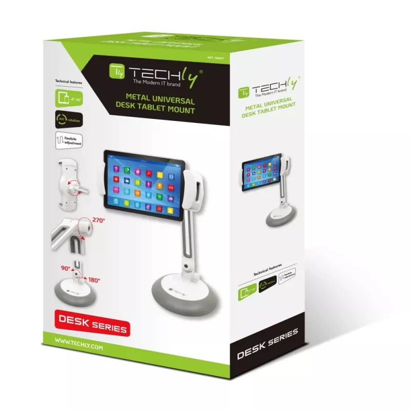 Techly yleispöytäteline älypuhelimelle ja tabletille enintään 10
