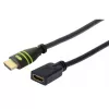 Techly HDMI High Speed Ethernetillä -jatkokaapeli 4K 60Hz M/B 1,8 m