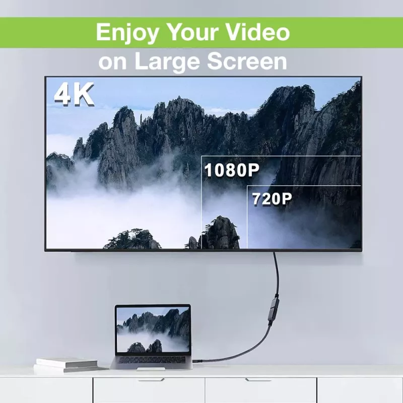 Techly HDMI High Speed Ethernetillä -jatkokaapeli 4K 60Hz M/B 1,8 m