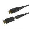 Techly HDMI A/A Micro HDMI AOC kuitu-kaapeli 4K 10 m, 10 m, HDMI Type-A (Standard), HDMI Type-D (Micro), 3D, 18 Gbit/s, musta