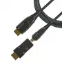 Techly HDMI A/A Micro HDMI AOC kuitu-kaapeli 4K 50 m, 50 m, HDMI Type-A (Standard), HDMI Type-D (Micro), 3D, 18 Gbit/s, musta