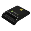 Techly kompakti älykortinlukija/-kirjoittaja USB-C™ valkoinen, USB 2.0, 1,5 m, musta, 102 g