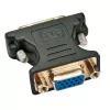 Techly DVI-uros/VGA-naaras analoginen videosovitin musta, DVI-A, VGA, musta