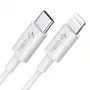 Techly lataus- ja synkronointikaapeli USB-C Lightning 1 m valkoinen