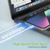 Techly lataus- ja synkronointikaapeli USB-C Lightning 1 m valkoinen