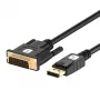 Techly ICOC DSP-C12-030P videokaapelisovitin 3 m DisplayPort DVI-D musta