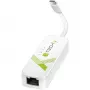 Techly USB 3.1 Type-C–RJ45 Gigabit Ethernet -sovitin, valkoinen