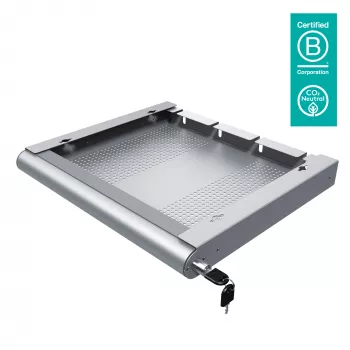 Dataflex Addit laitteistoturvalaatikko 622, hopea, teräs, yksivärinen, 530 mm, 450 mm, 75 mm
