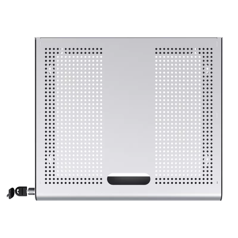 Dataflex Addit laitteistoturvalaatikko 622, hopea, teräs, yksivärinen, 530 mm, 450 mm, 75 mm