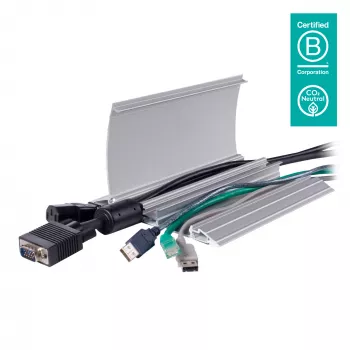 Dataflex Addit kaapelisilta 60 cm – suora 402, kaapelisilta, hopea, alumiini, 500 kg, 2 cm, 145 mm