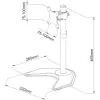 Techly ICA-LCD 2500 -monitoriteline 68,6 cm (27 inch) pöytä musta