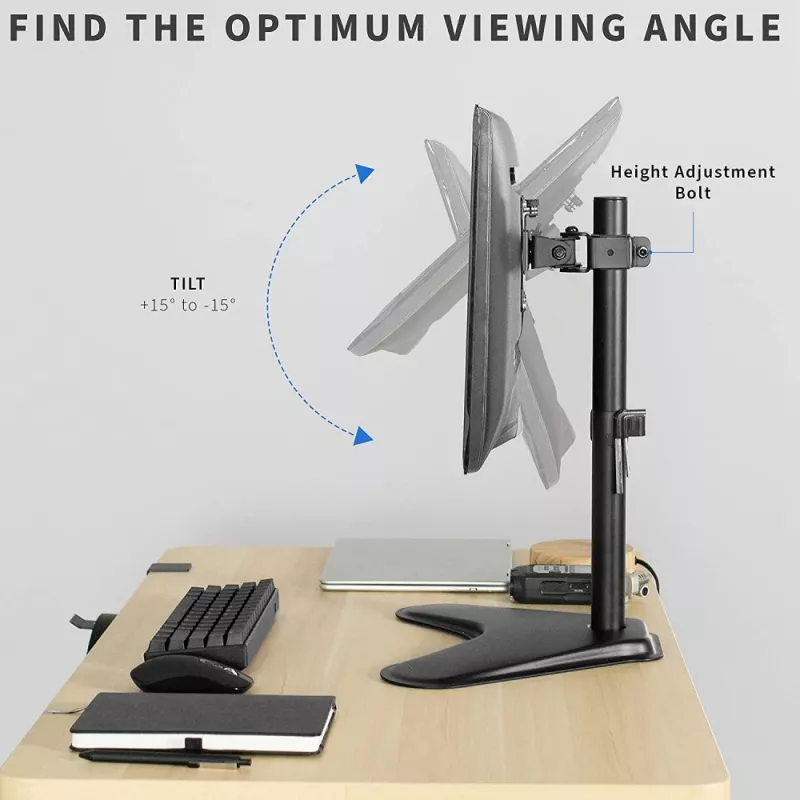Techly ICA-LCD 2500 -monitoriteline 68,6 cm (27 inch) pöytä musta