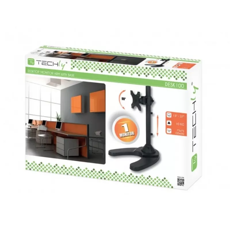 Techly pöytäteline 1 monitorille 13–27