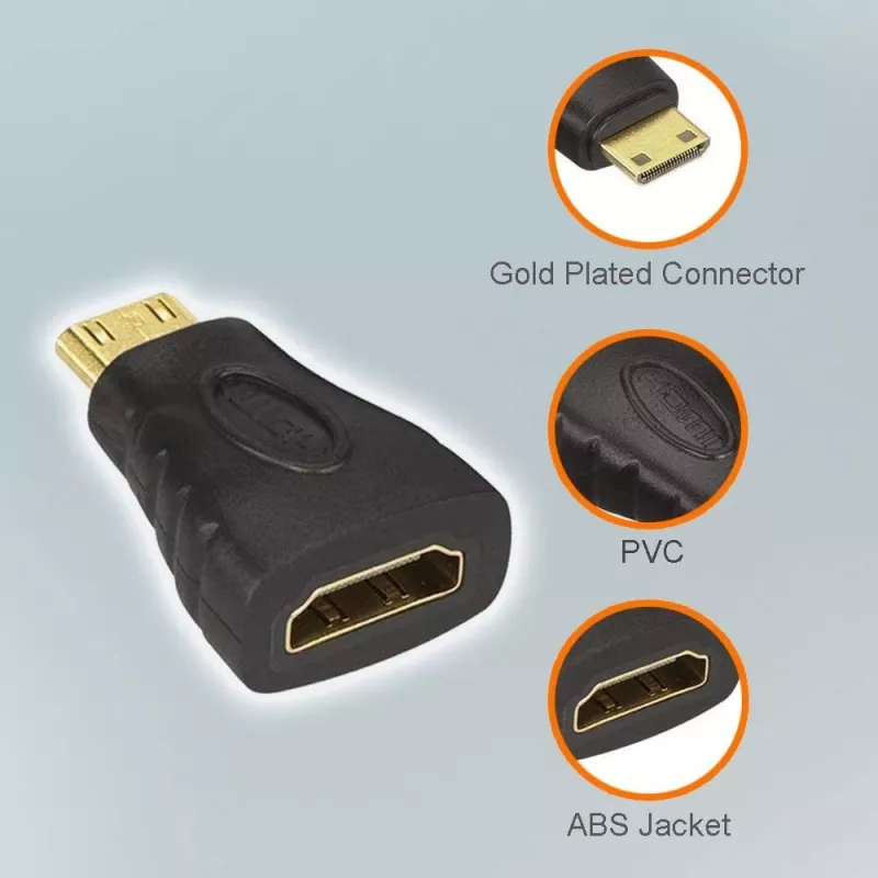 Techly HDMI - Mini HDMI Type-C -liitäntä/uros-adapteri IADAP HDMI-MC, Mini HDMI, HDMI, musta