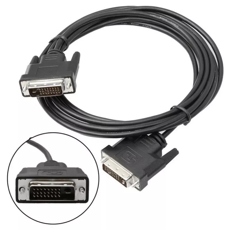 Techly monitorikaapeli DVI digitaalinen uros/uros Dual Link 1,8 m (DVI-D) ICOC DVI-8100