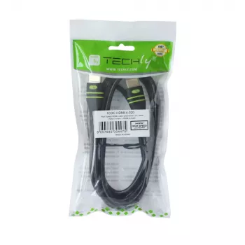 Techly 2 m High-Speed-HDMI-kaapeli Ethernetillä uros/uros ferriitti ICOC HDMI-FR-020