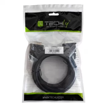 Techly monitorikaapeli DVI analoginen digitaalinen uros/uros Dual Link 1,8 m (DVI-I) ICOC DVI-8900