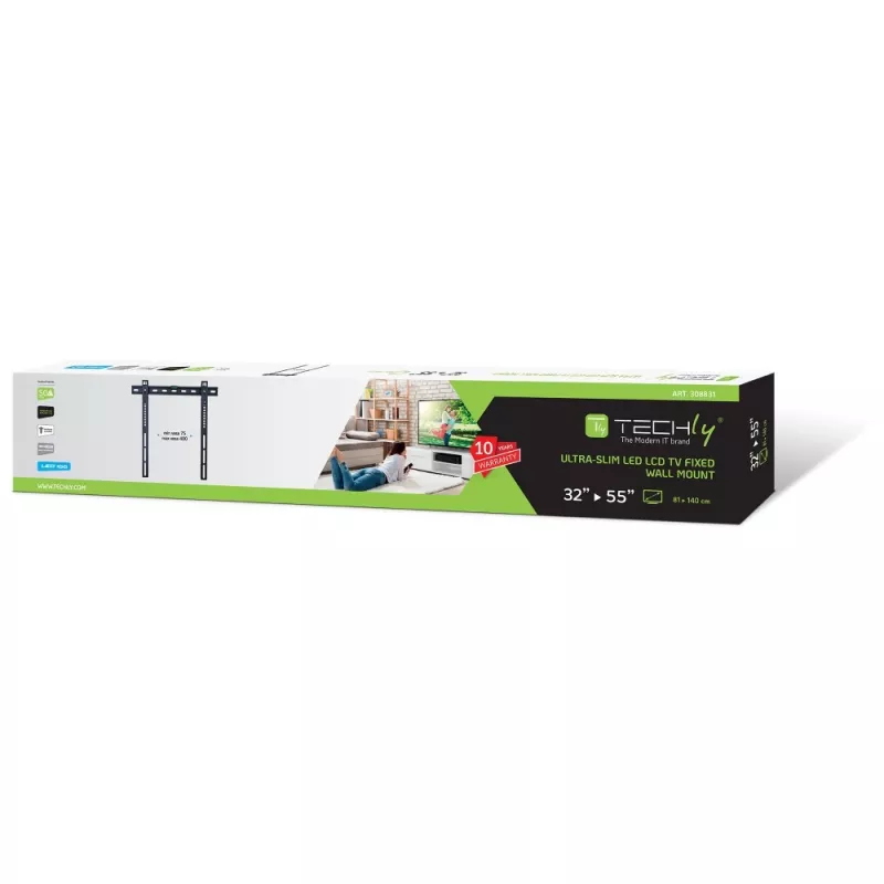 Techly seinäteline UltraSlim LED TV LCD 23-55