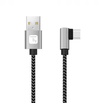 Techly ICOC MU2AC9-005-AL USB-kaapeli USB 2.0 0,5 m USB A USB C musta, harmaa
