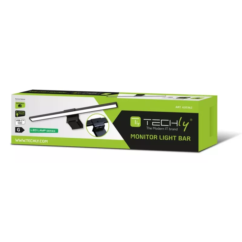 Techly I-LAMP-DSK11 monitorivalo musta 66 250 lm