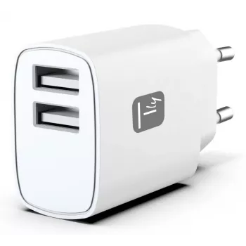 Techly IPW-USB-12W2A mobiililaite­laturi kuulokkeet, kannettava kaiutin, varavirtalähde, älypuhelin, tabletti valkoinen AC sisäkäyttöön