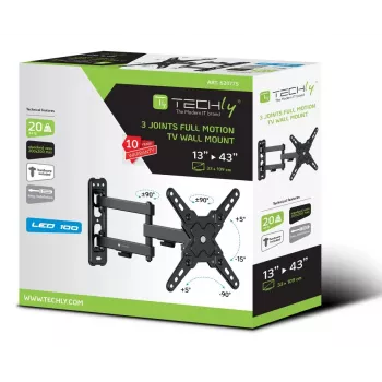Techly ICA-LCD 423 TV-seinäteline/jalusta 106,7 cm (42 tuumaa) musta