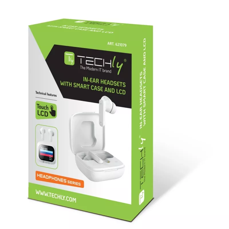 Techly ICC SB-BLT08W kuulokkeet/headset True Wireless Stereo (TWS) in-ear puhelut/musiikki Bluetooth valkoinen